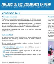Pronóstico de los impactos del fenómeno de El Niño en la población peruana